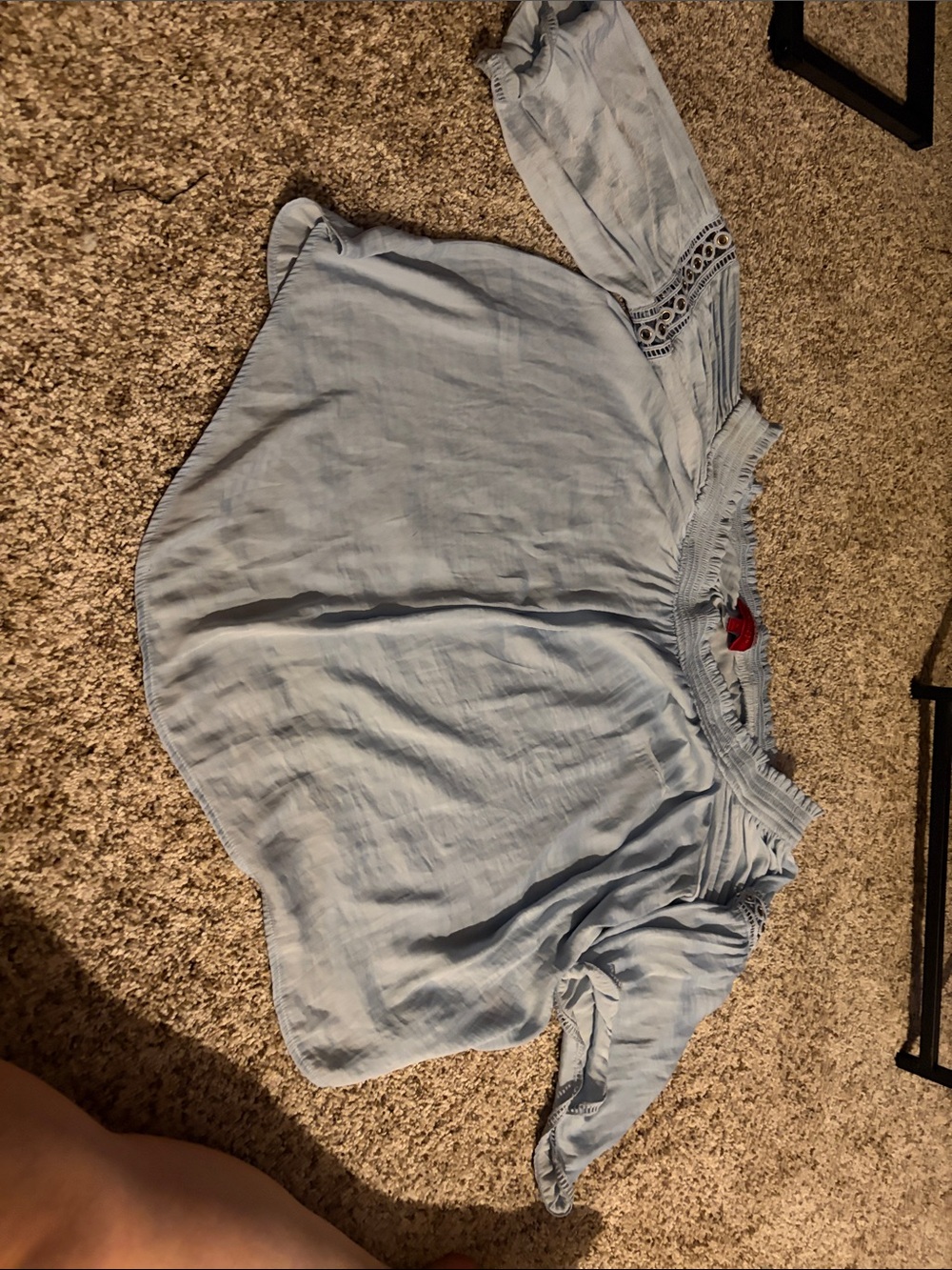 Light Blue Women's Off-Shoulder Top - Brand: Jennifer Lopez, XL